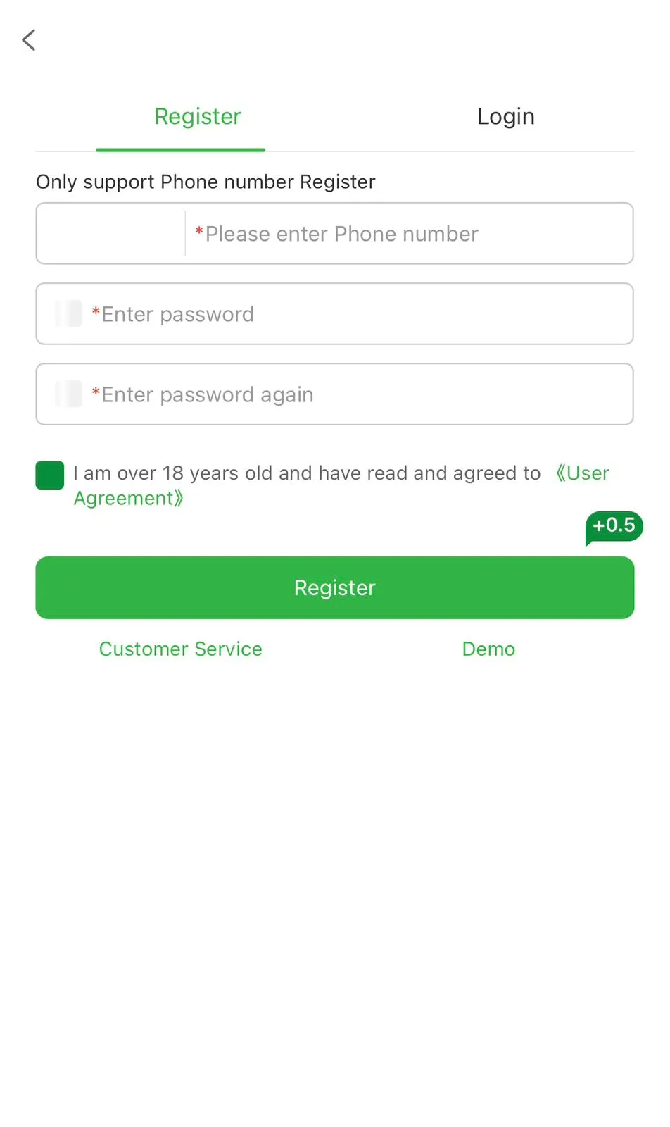 ME5 Game Register and Login Process