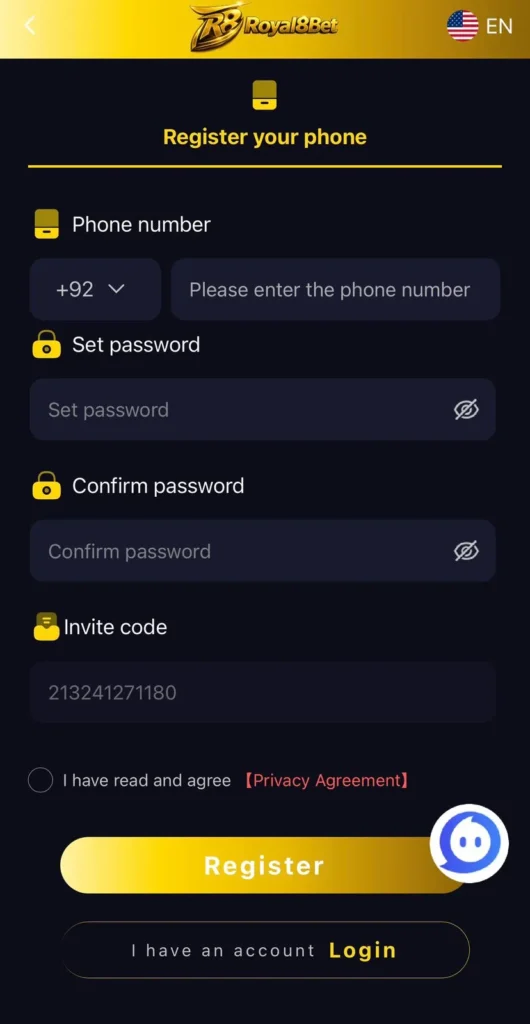 Royal8Bet Game Register and Login Process